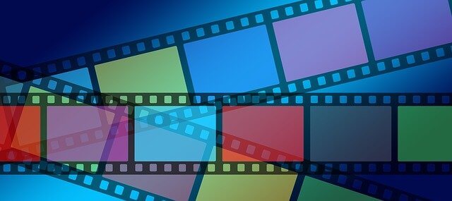 Celuloide con fotogramas de diferentes colores para simbolizar la diversidad de una coproducción internacional