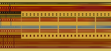 Diferentes rollos de celuloide de distintos colores